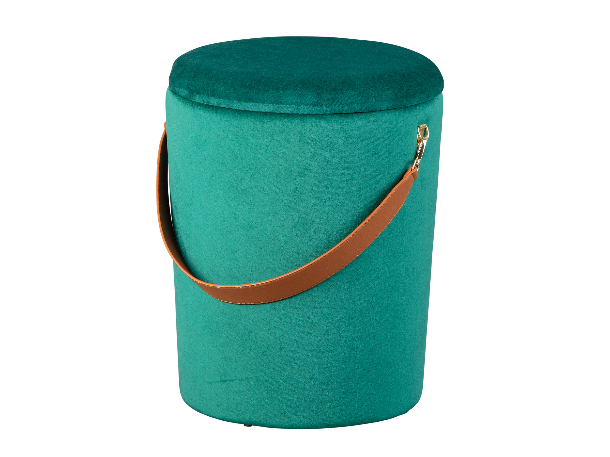 Pampurs puf, skammel med opbevaring grøn og brun