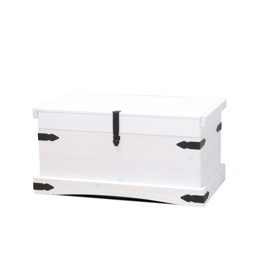 New Mexico kiste bredde 92 cm, højde 45 cm hvid/voks