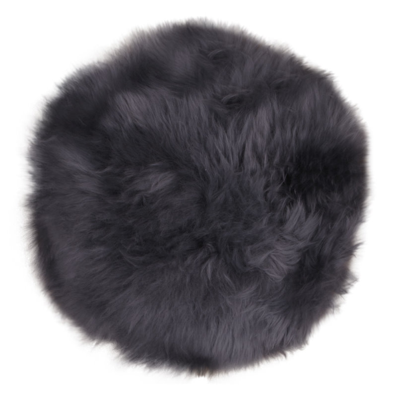 Risk stolehynde Ø35 i grå lammeskind fra New Zealand