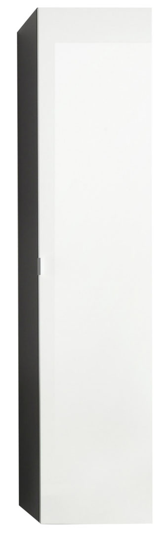 Beach højskab badeværelse 1 dør grå, hvid højglans