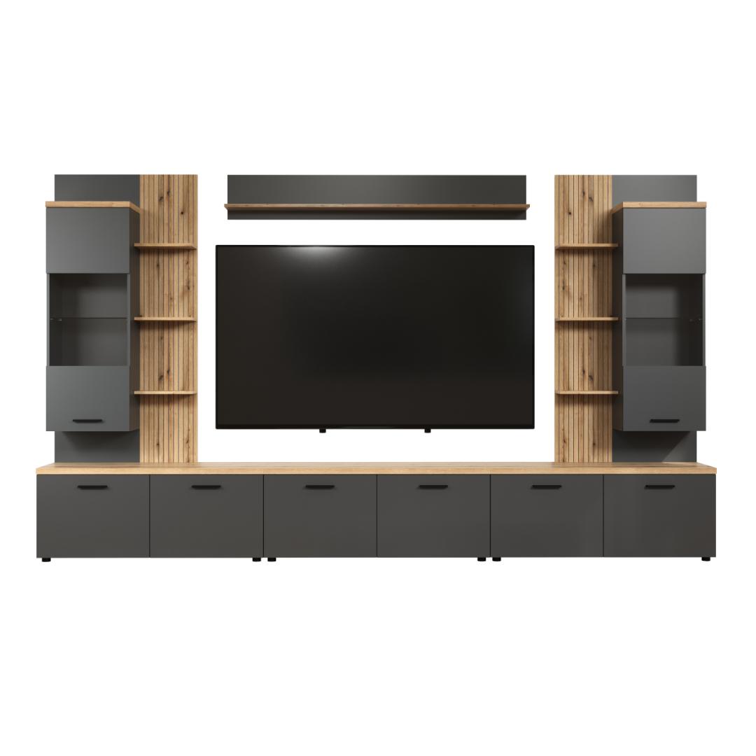 Baggio reolsystem 6 dele antracit