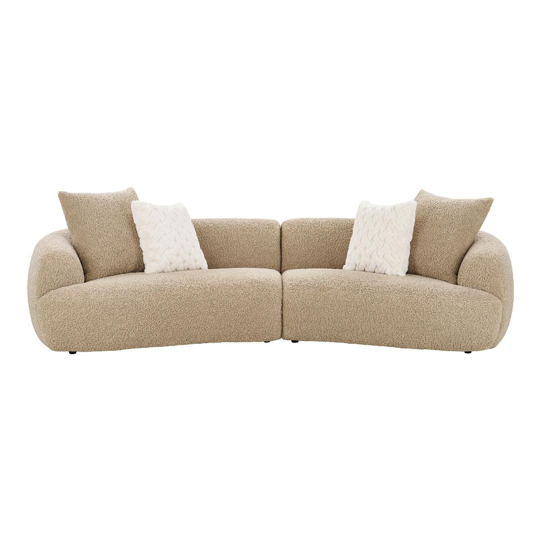 Dorte sofa 3 pers. inkl. 4 pyntepuder lysebrun