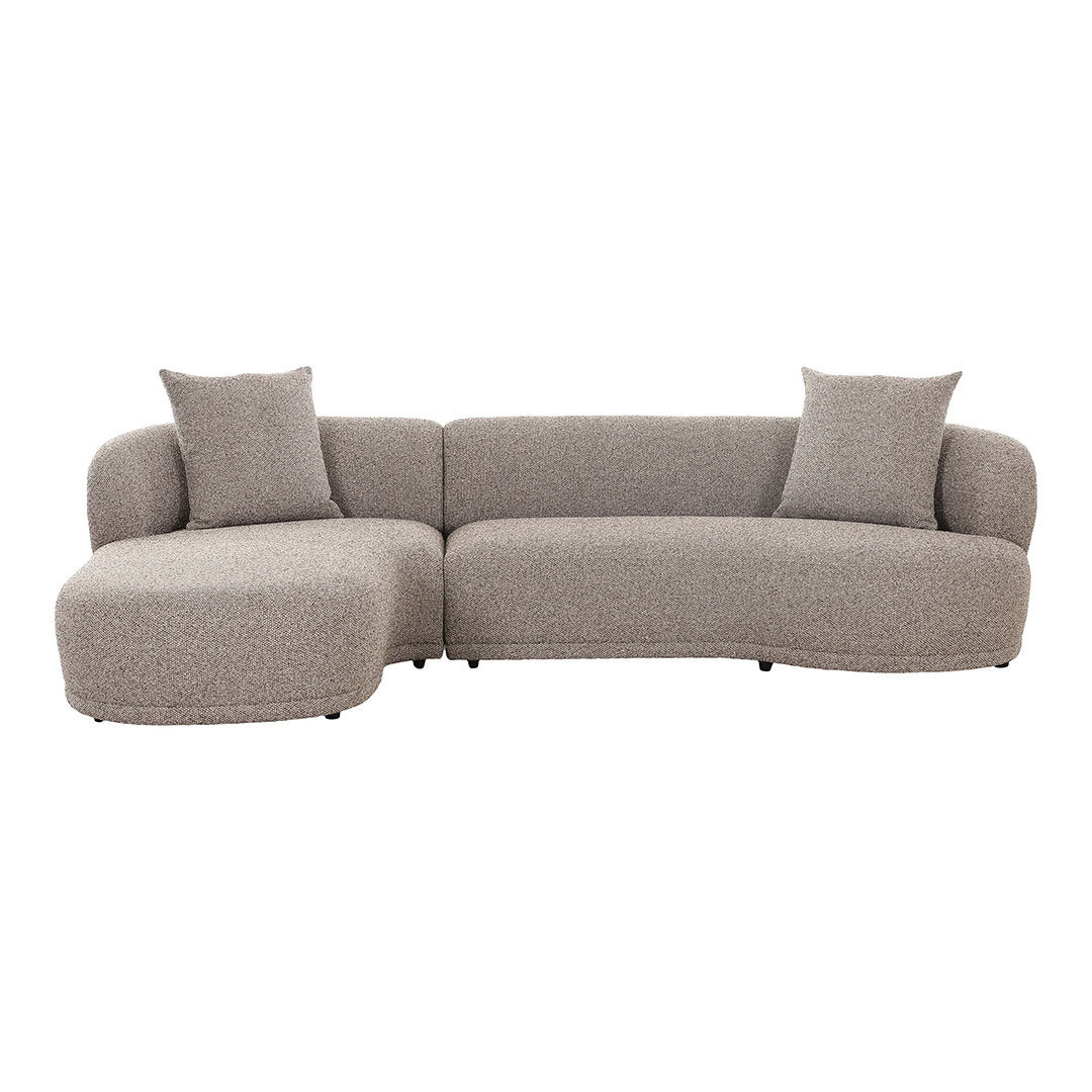 Kingston sofa med 2 puder, venstrevendt brun billede