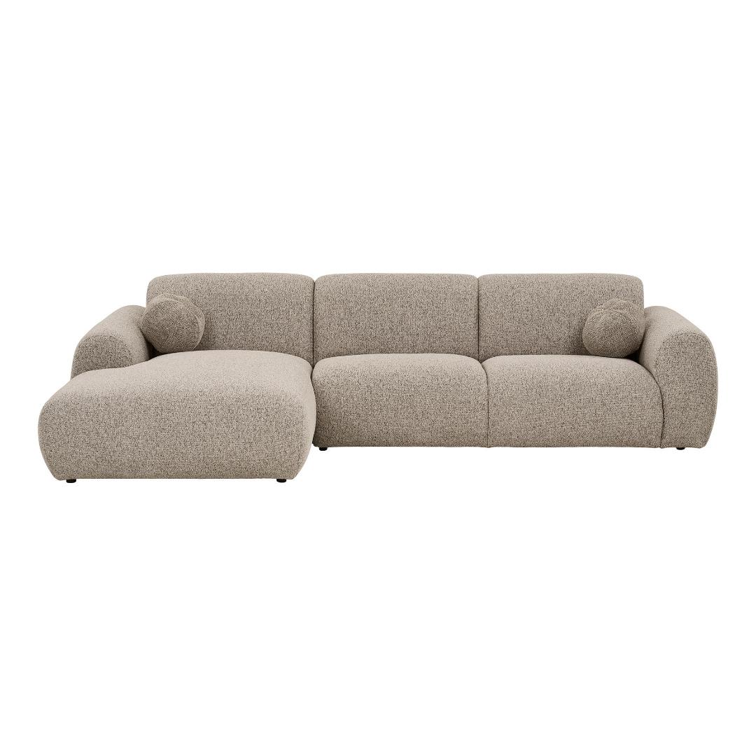 Clyde Loungesofa - Loungesofa Med To Puder, Venstrevendt, Sten Grå Hn1405