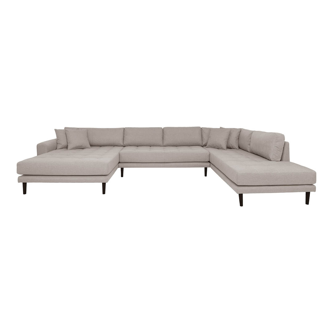Lido sofa Usofa venstrevendt 4 pyntepuder stone billede