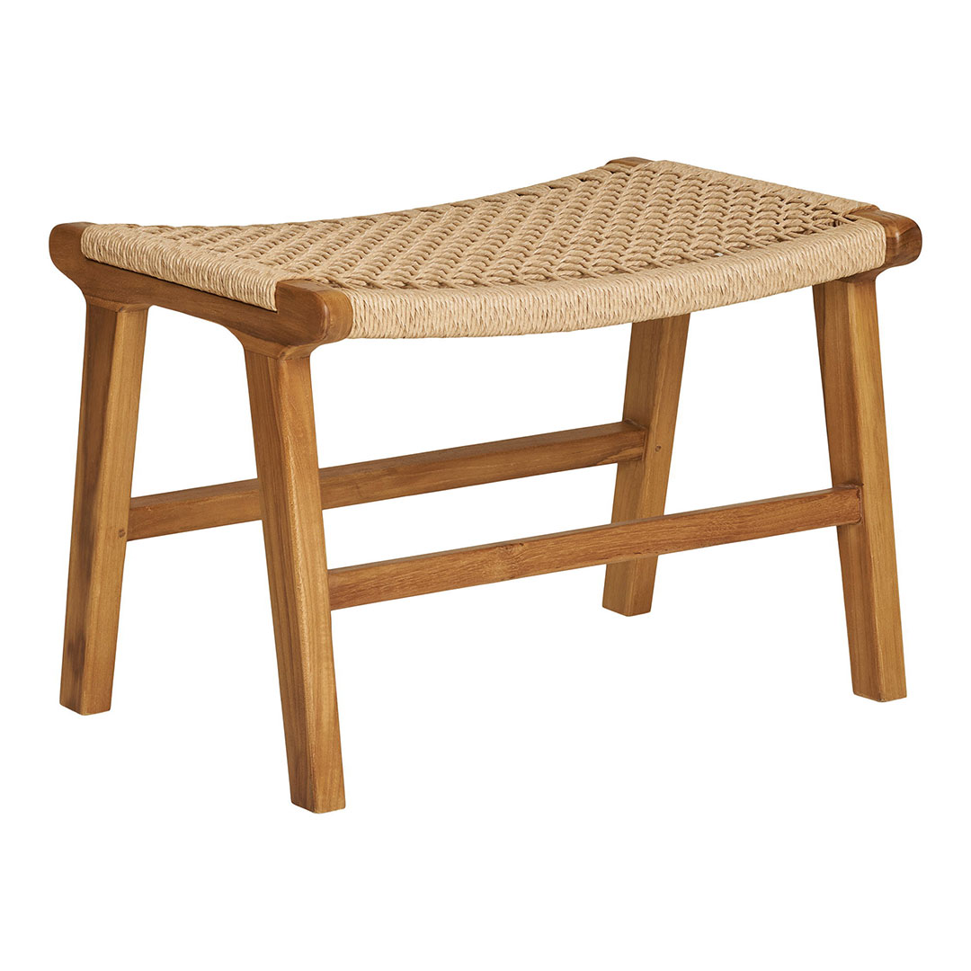 Derby puf teak,polyrattan billede
