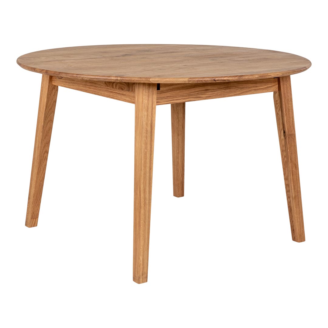 Metz spisebord med tillægsplade butterfly udtræk 118x118/158cm eg olieret