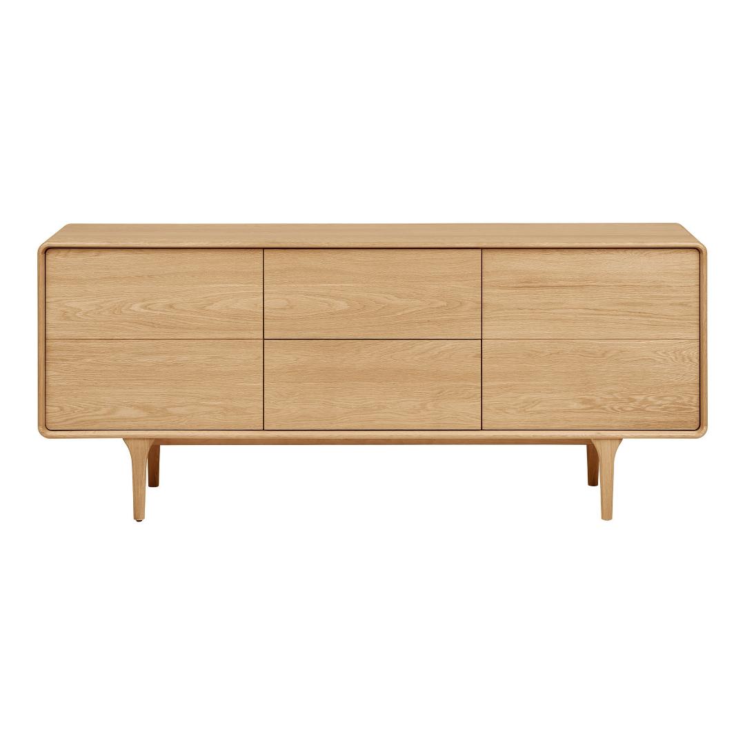 Karna skænk 2 låger, 2 skuffer egetræ