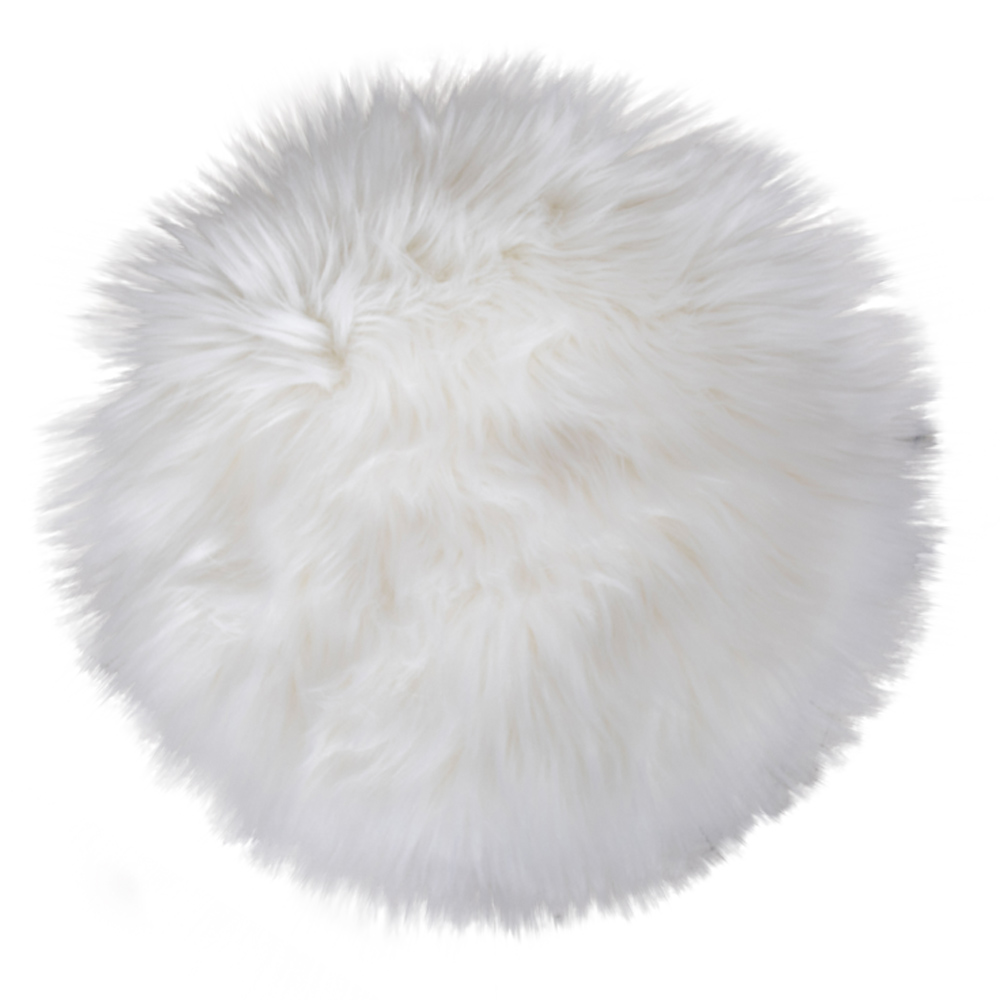 Laila stolehynde, lammeskind imiteret Ø35 cm natur