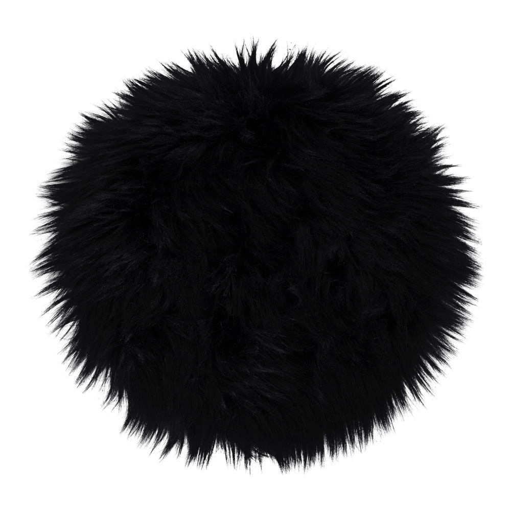 Laila stolehynde, lammeskind imiteret Ø35 cm sort