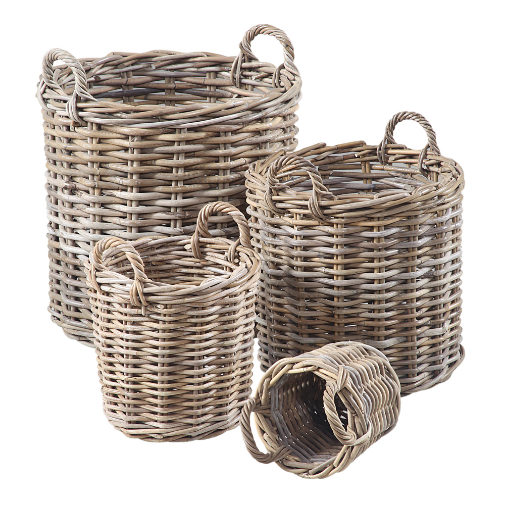 Carly kurve runde sæt af 4 stk. i natur med greb