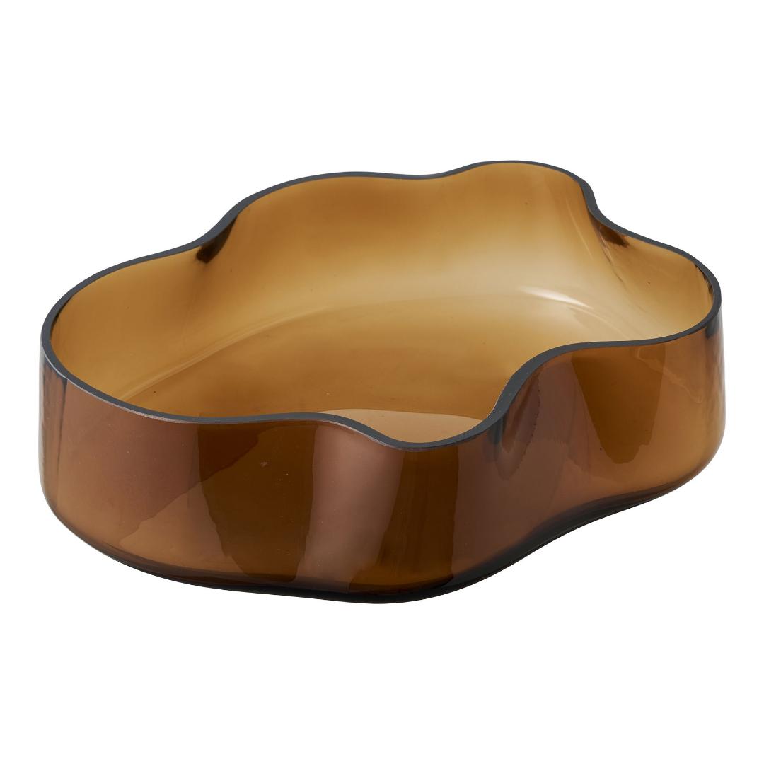 Glas fad - Smoked brun