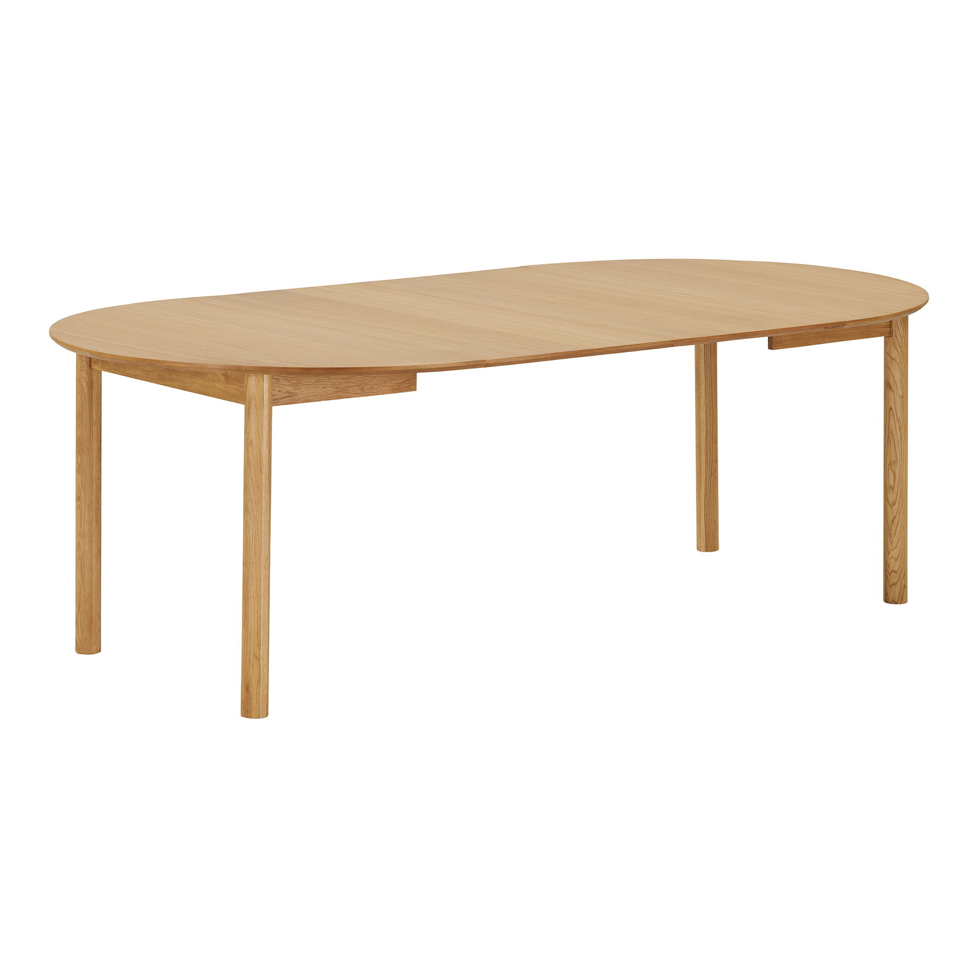 Nobeoka spisebord Ø120cm inkl. 2 tillægsplader 220cm egefiner natur
