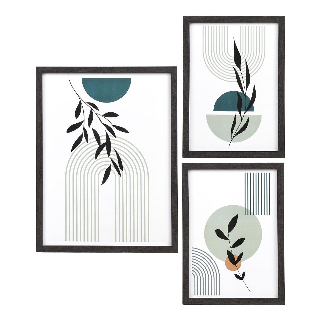 Alva rammesæt sæt med 3 sort