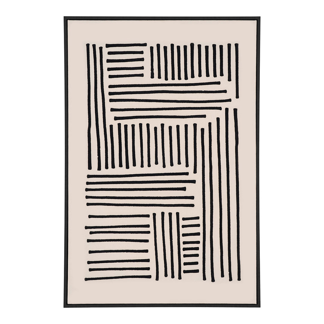 Lipari Lærredsprint - Lærredsprint, Canvas, Sort/Beige, No.1 100X140 Cm