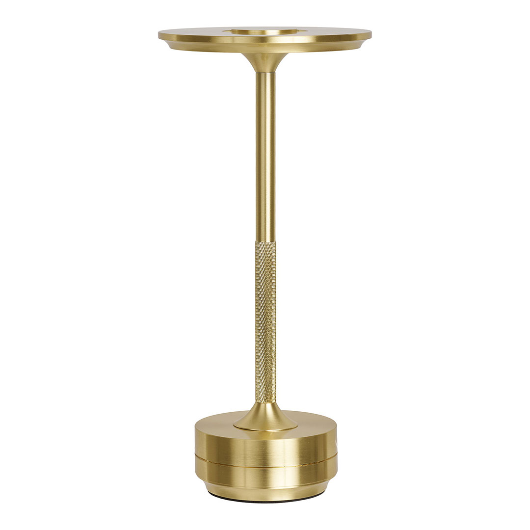 Lyneham bordlampe lED genopladelig messing dekor