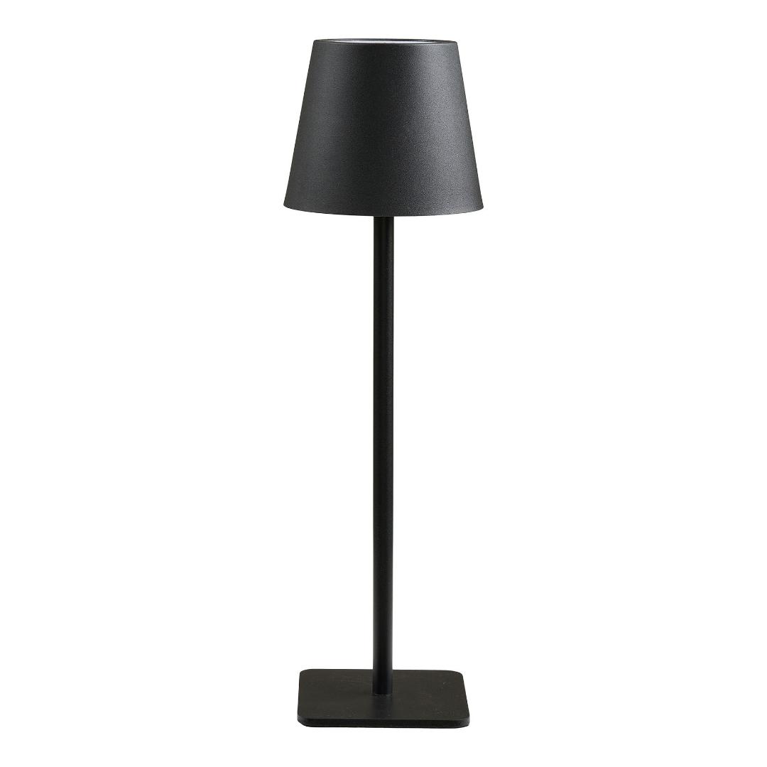 Senta bordlampe genopladelig sort