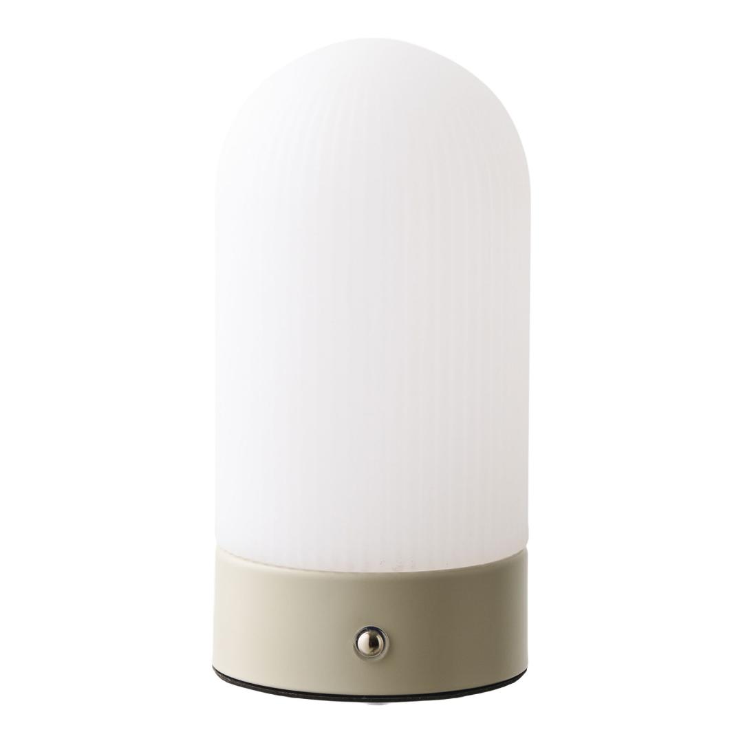Rosa bordlampe genopladelig beige, hvid