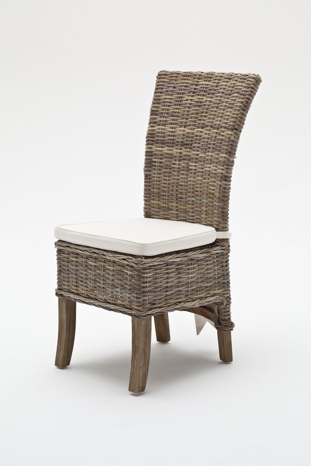 Salsa Esszimmerstuhl als Korbstuhl in natur Rattan grau. Bestellen Sie