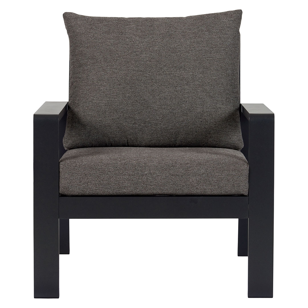 Lis loungestol med hynde sort,grå