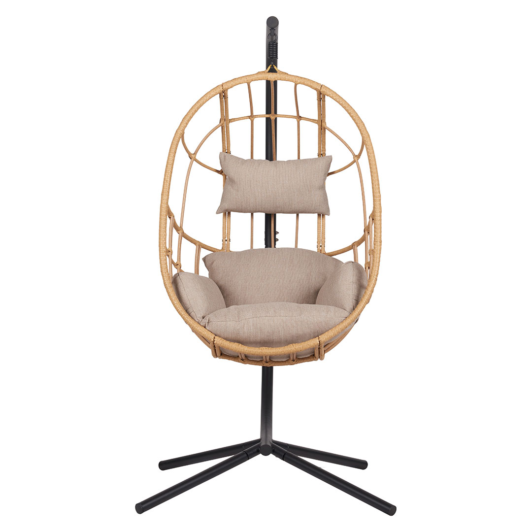 Jerry hængestol med hynde sort,natur