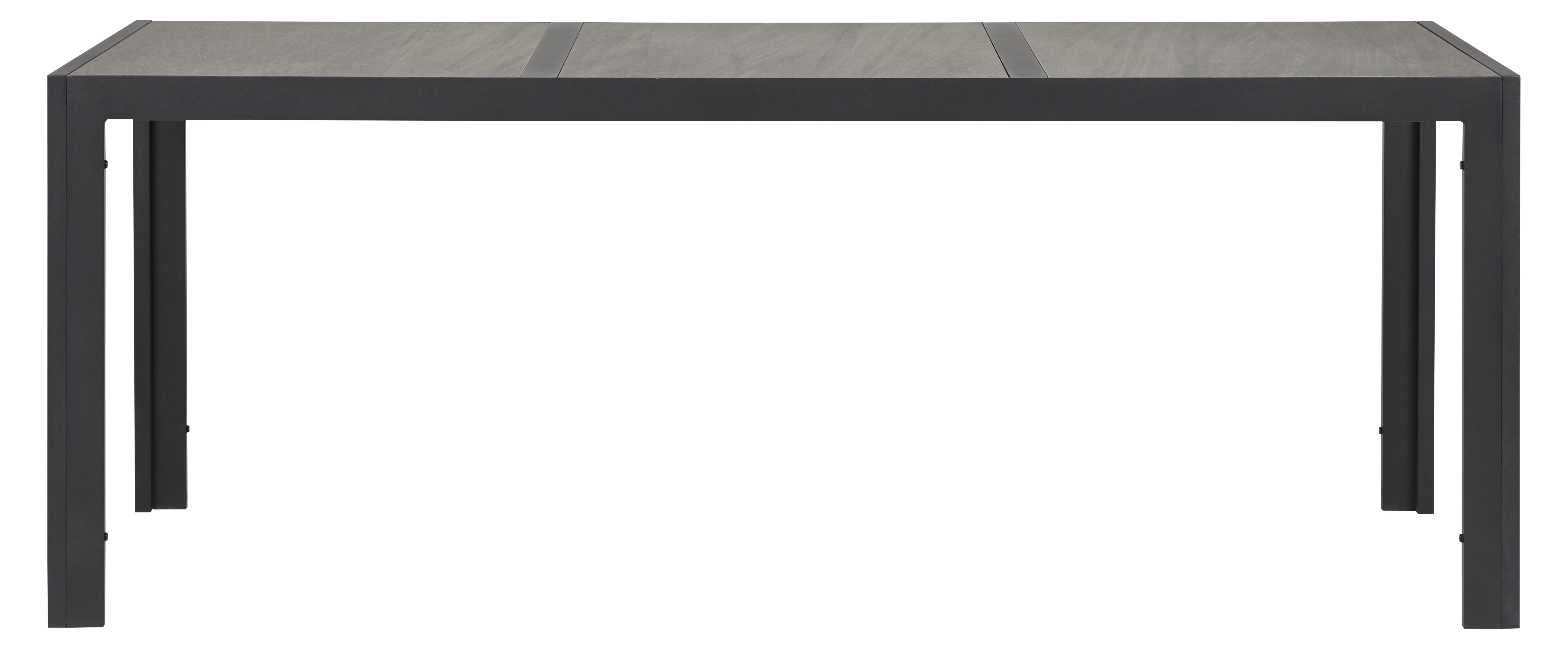 Komma havebord 195 x 90 cm, sort og grå