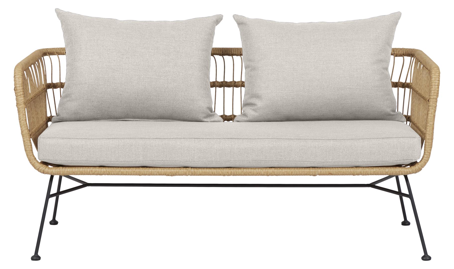 Nina havesofa 2 pers. inkl. hynder, beige