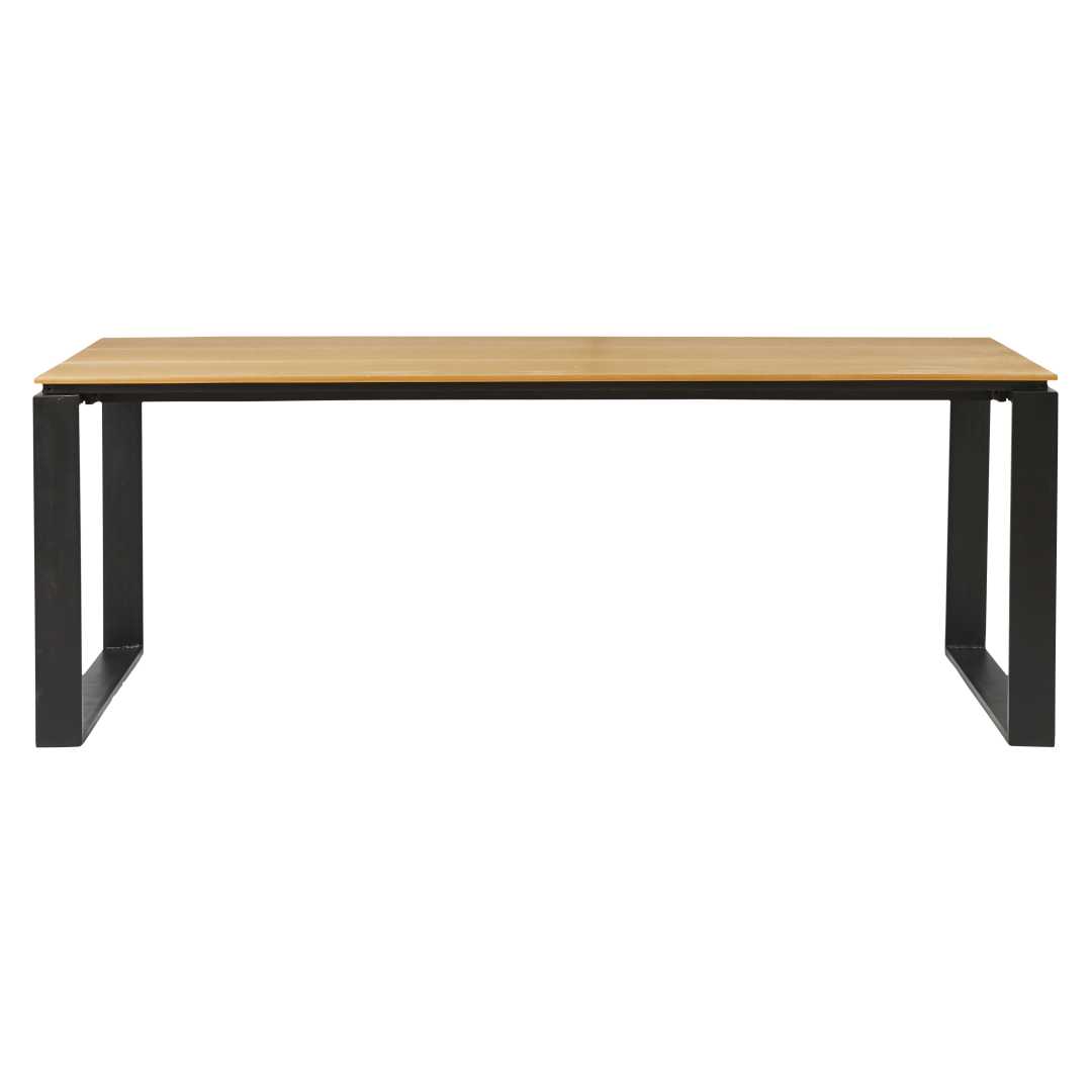 Martinus havebord 100x210cm sort,teak dekor