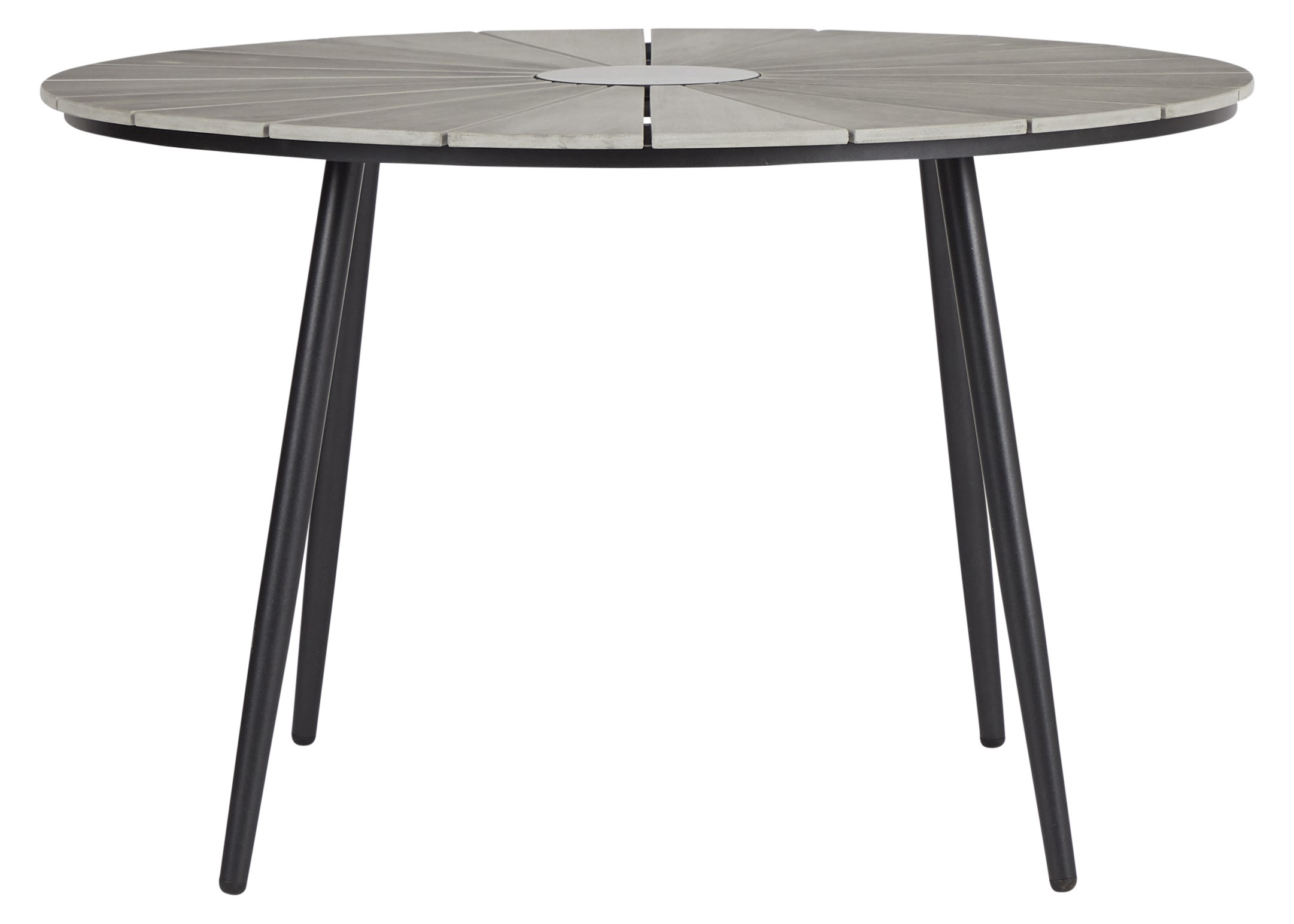 Dance havebord Ø120 cm, sort og lys grå