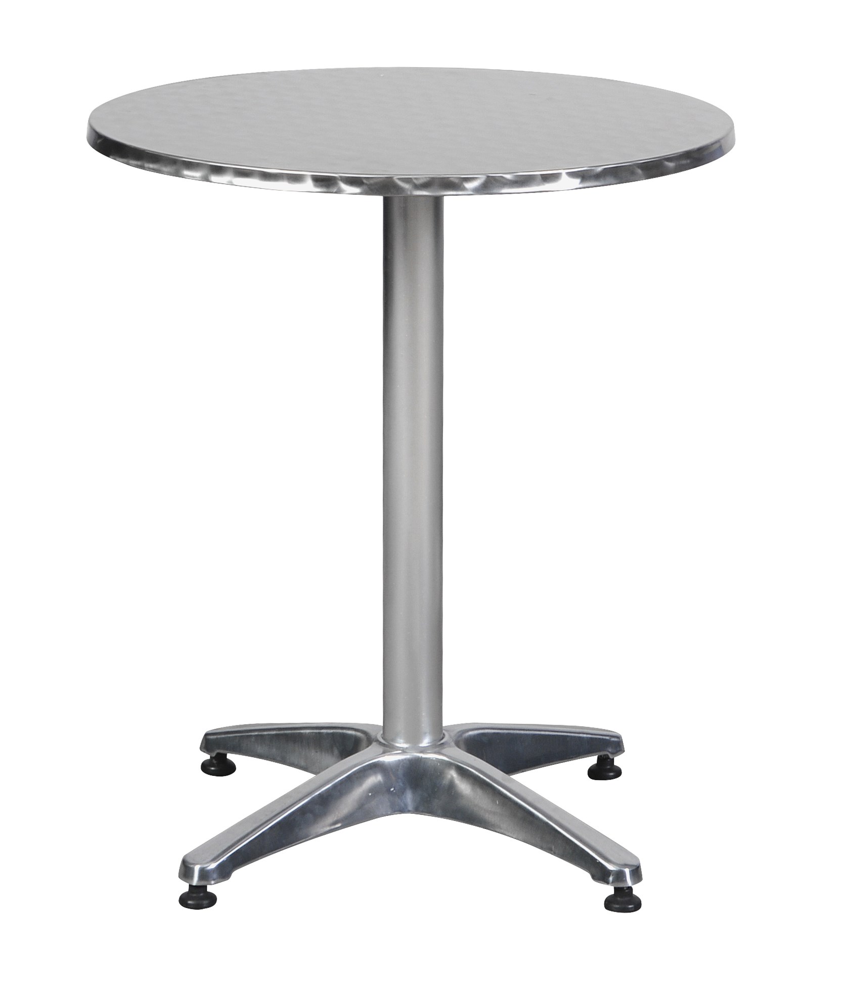 Akur cafe-og altanmøbel cafebord, Ø60 cm højdejusterbar aluminium look