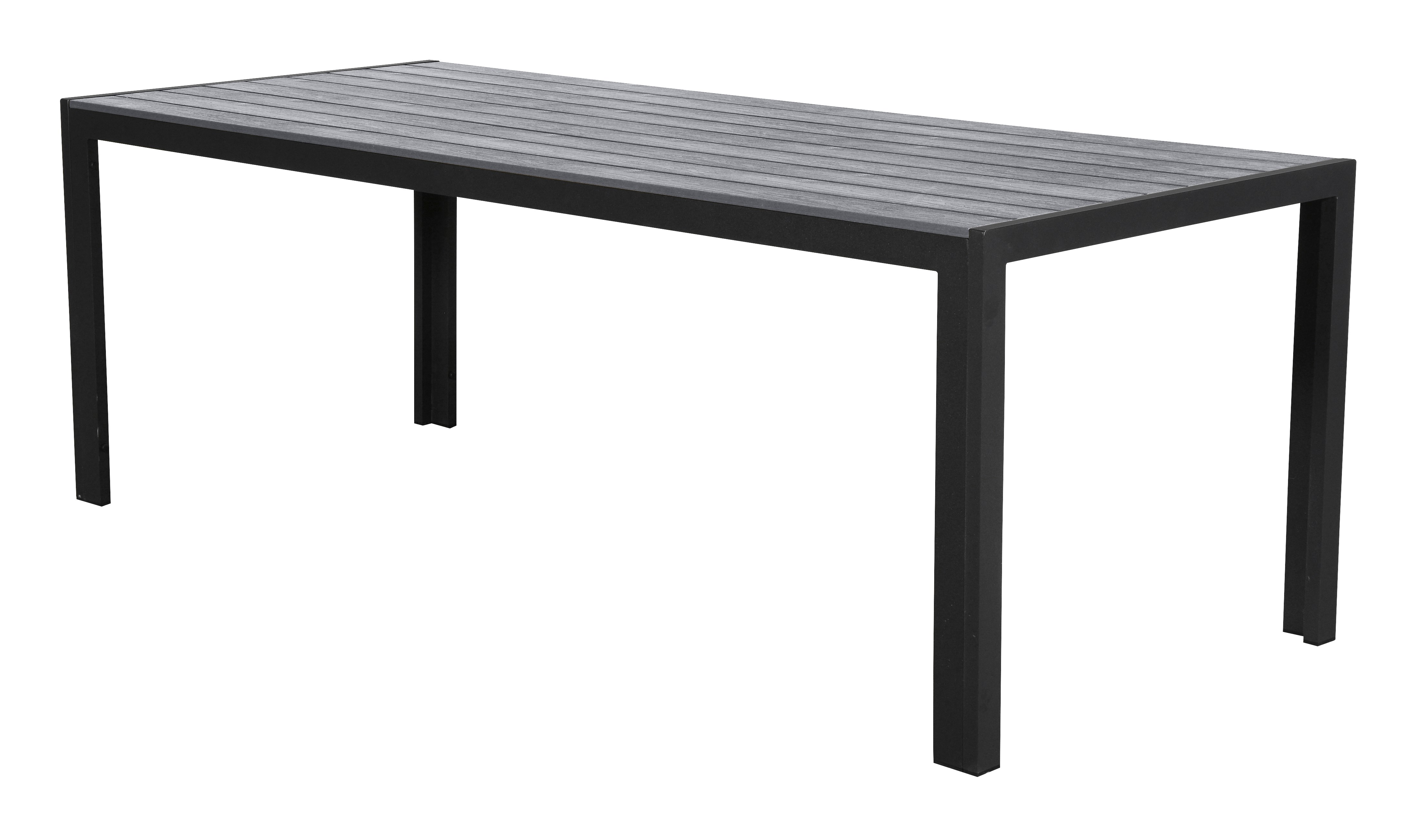 Fall havebord, 205 cm sort/grå