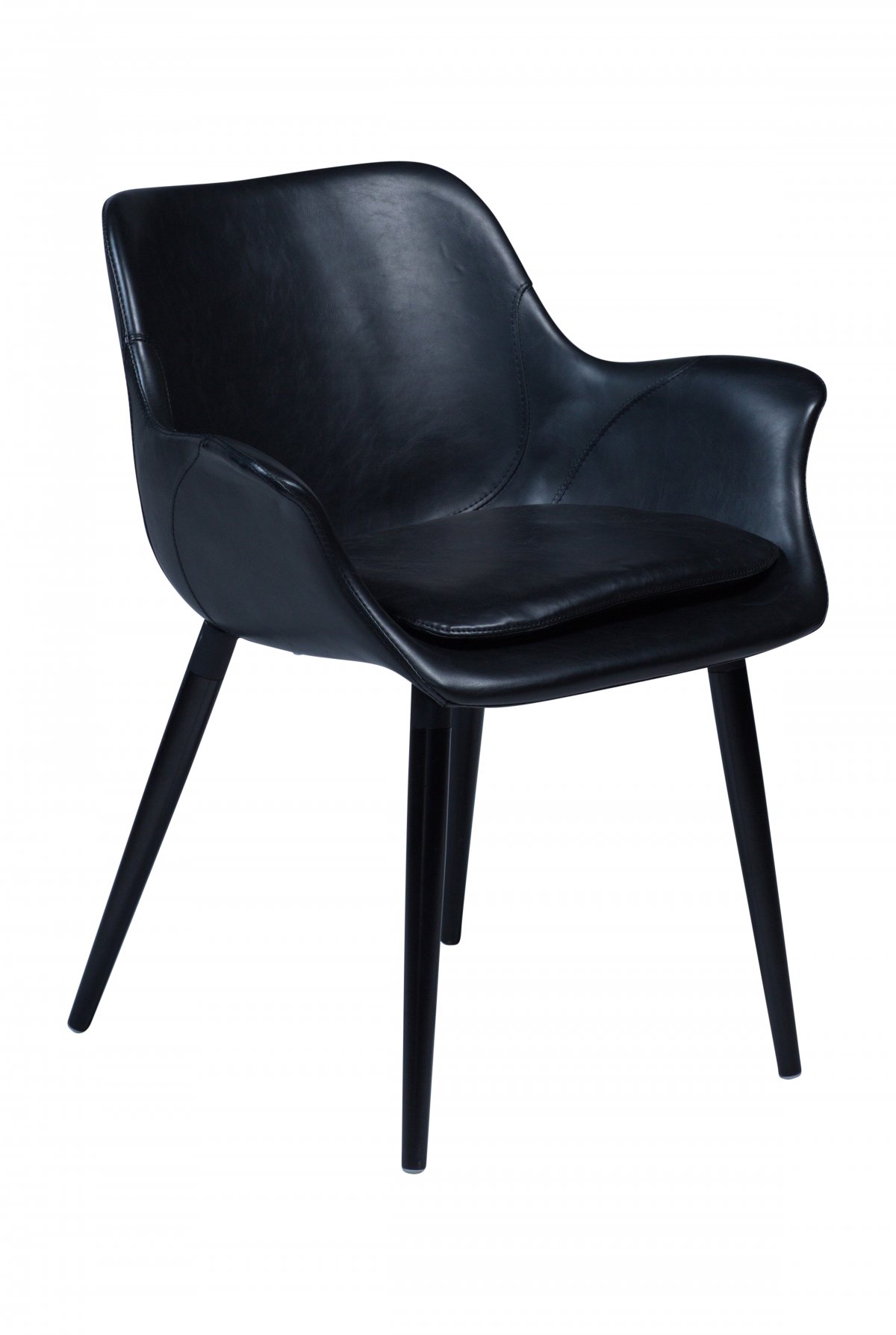 Danform Combino Esszimmerstuhl vintage schwarz PU Kunstleder, schwarze