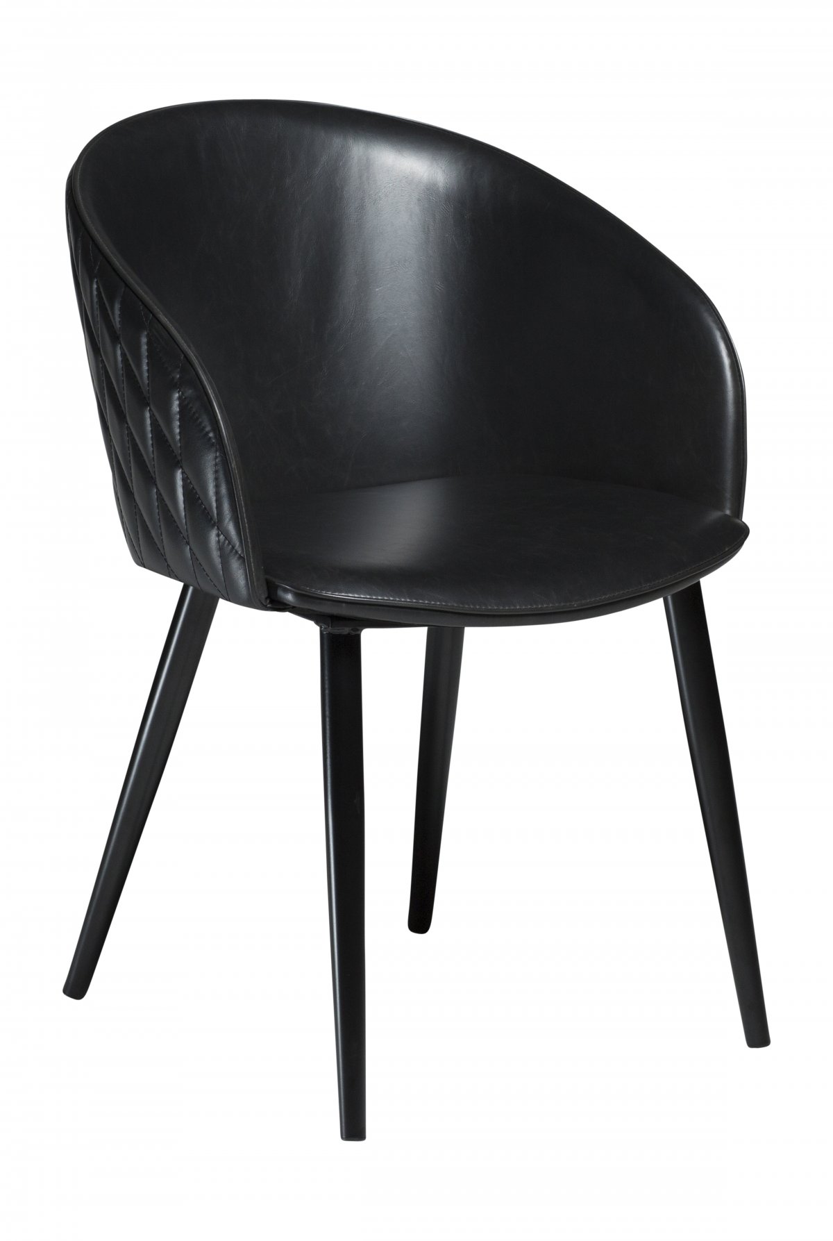 Danform Dual Esszimmerstuhl vintage schwarz, PU Kunstleder, schwarze
