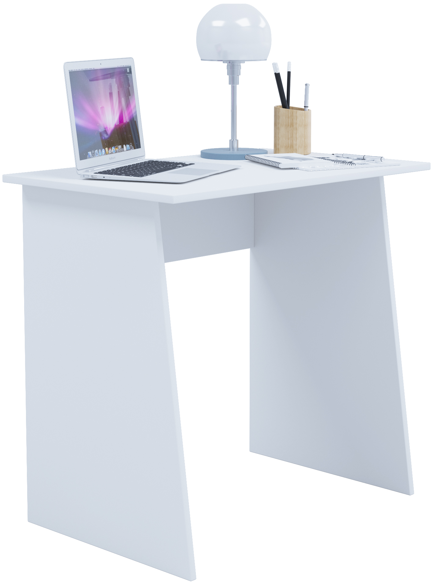 Masola Mini skrivebord - hvid træ (80x50)