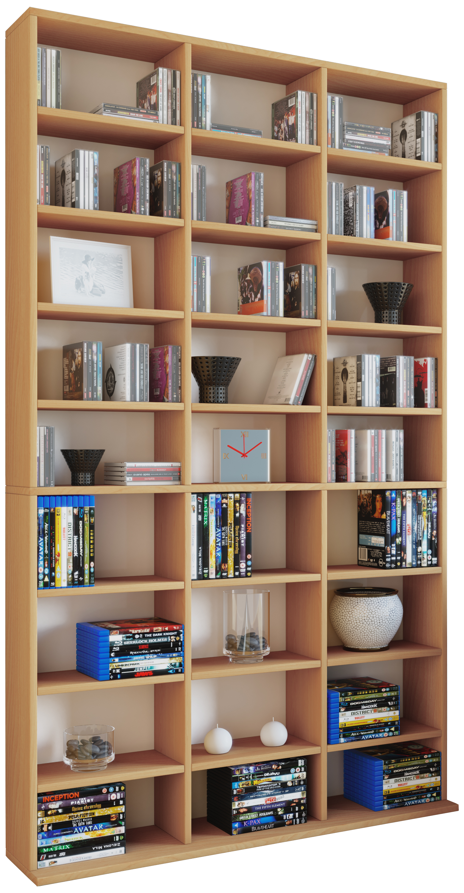 Megosa Maxi reol, 27 rum, bøg dekor billede