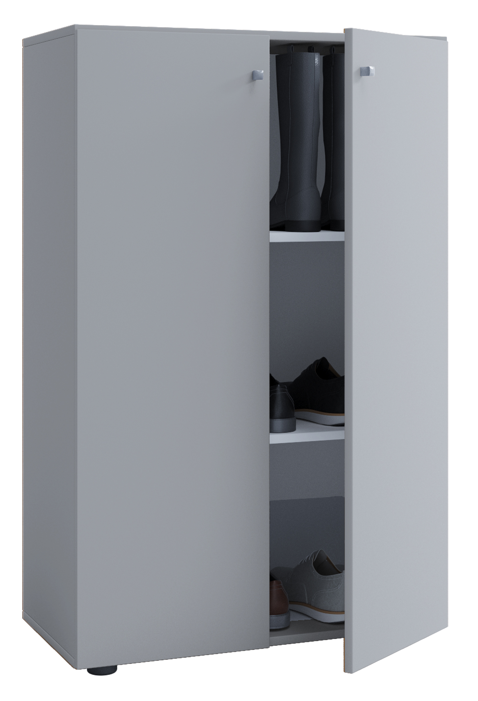 Lona universalskab kontor kommode høj 2 låger grå billede