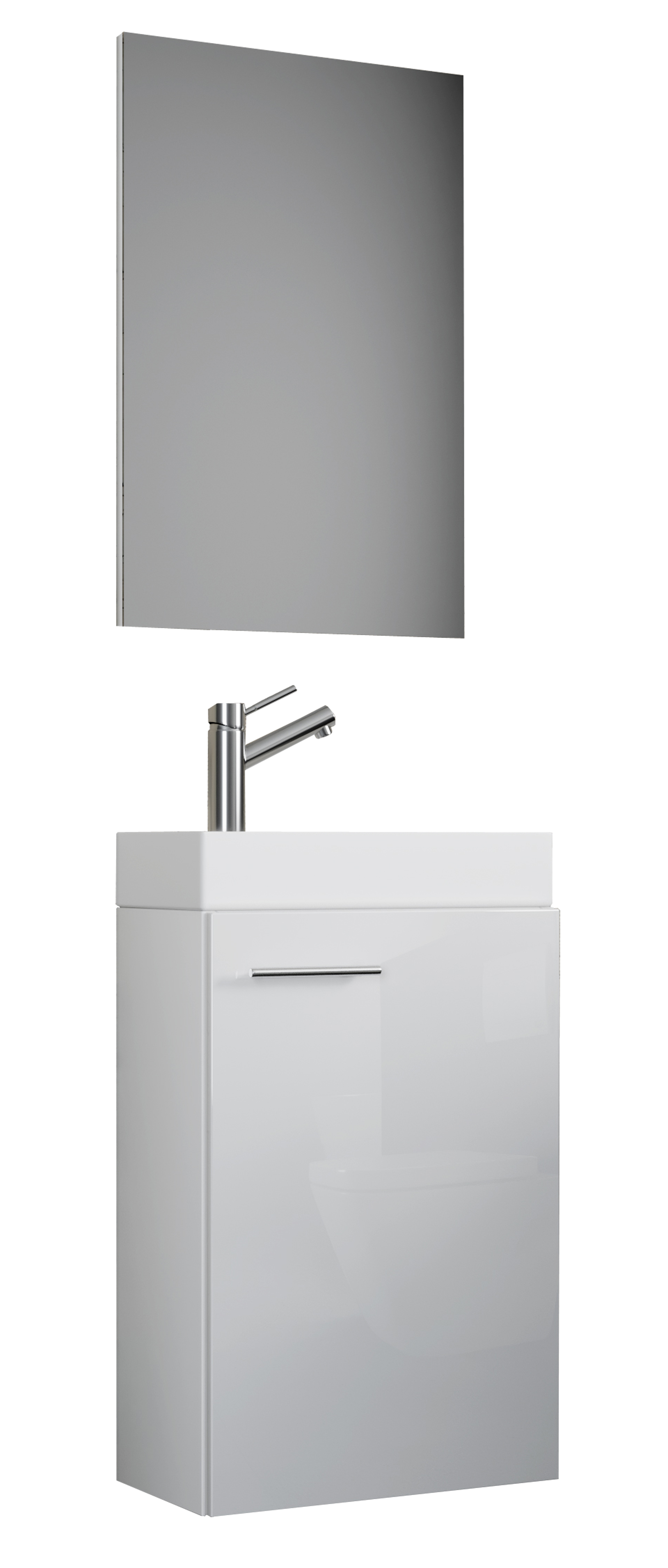 Victor badmiljø med spejl og underskab, hvid