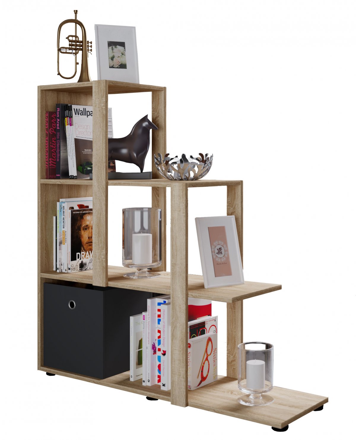 Slando Regal , Raumteiler 3 hoch Sonoma-Eiche dekor. Bestellen Sie hier!