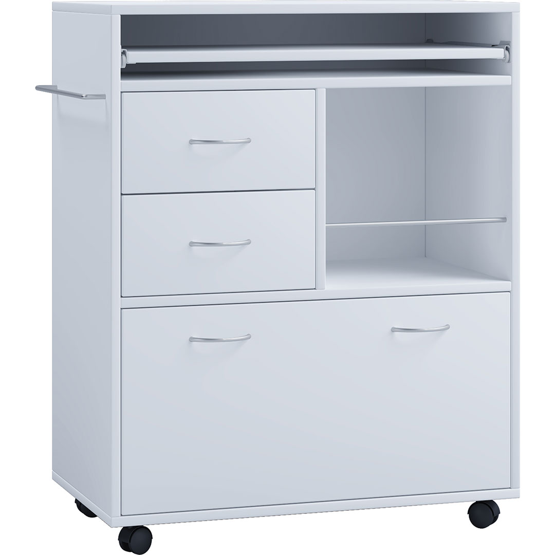 Kicha køkkenmodul på hjul hvid billede