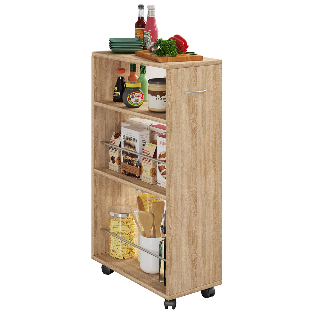 Tusal køkkenmodul på hjul eg dekor