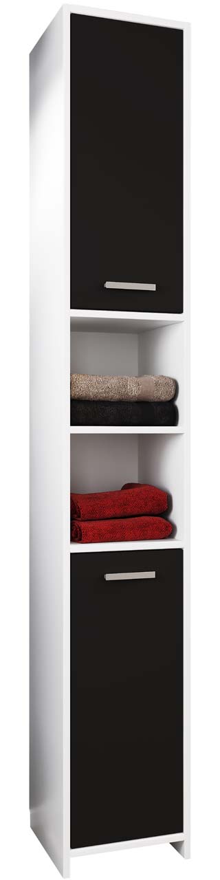 ZaloL højskab badeværelse hvid, sort billede