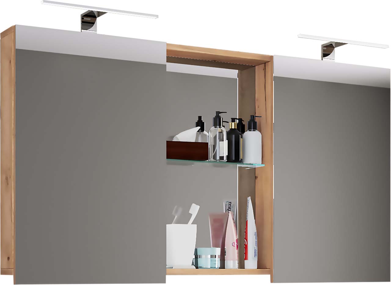 Budasi spejlskab badeværelse eg dekor