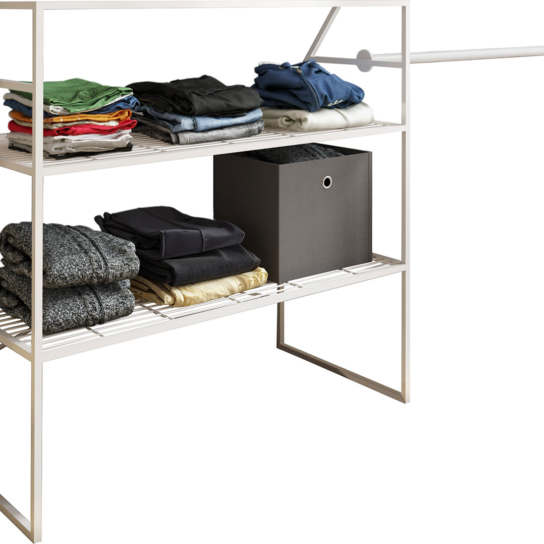 Disal klædeskab til skråvæg hvid