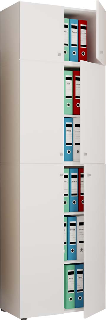 LonaXXL kontorskab 6 låger hvid