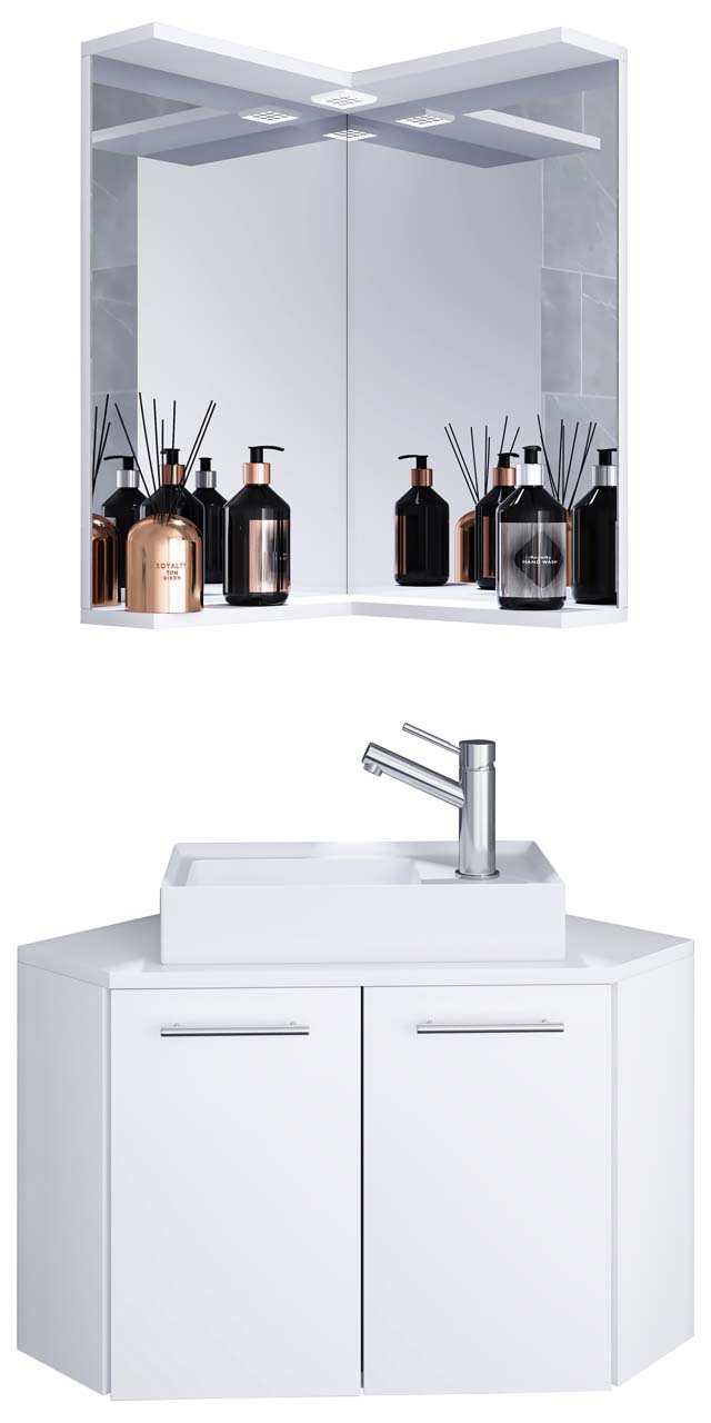 Vilosa badmiljø hjørne hvid