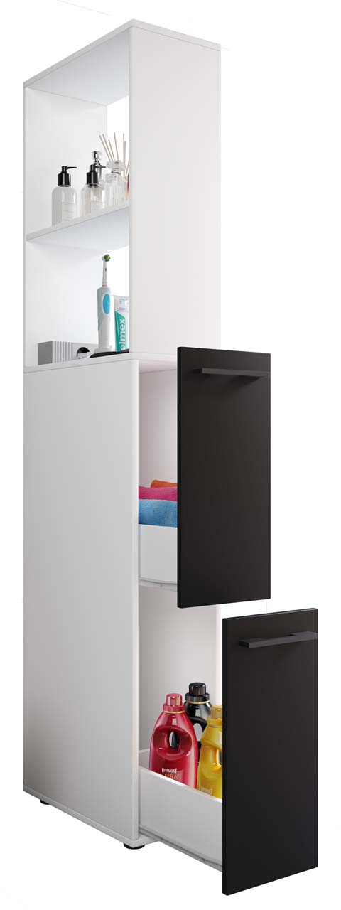 SadiloXL badskab hvid, antracit billede