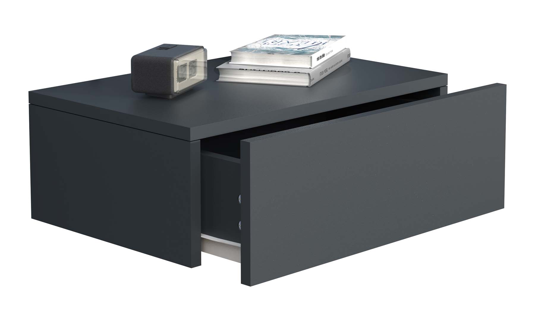 Natbord / sengebord, 15x45x30 cm, antracit grå