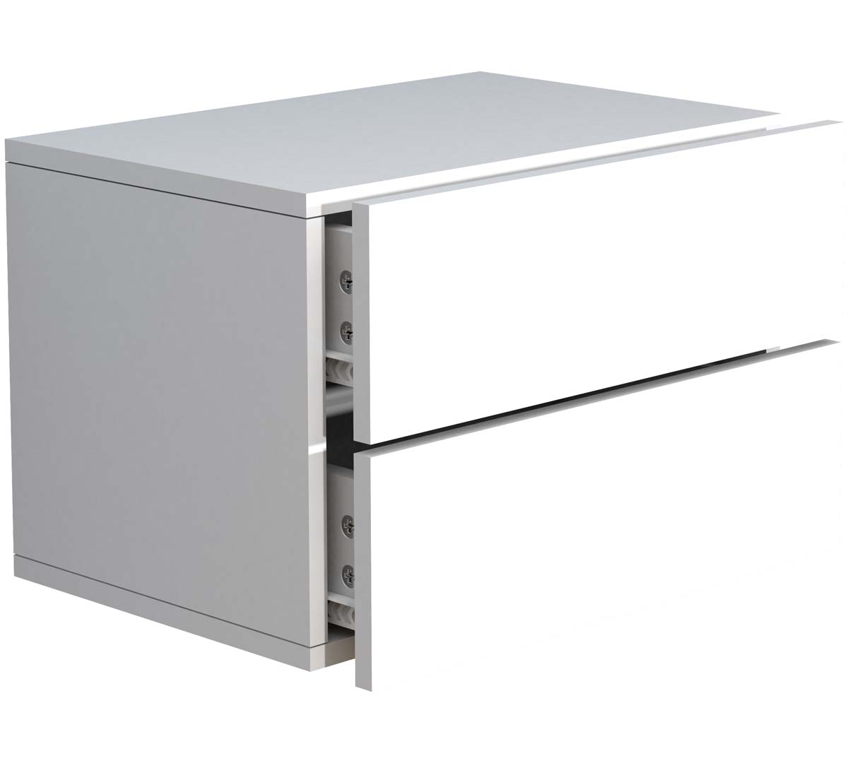 Vægbord / natbord / sengebord, 30 x 45 x 32 cm, hvid