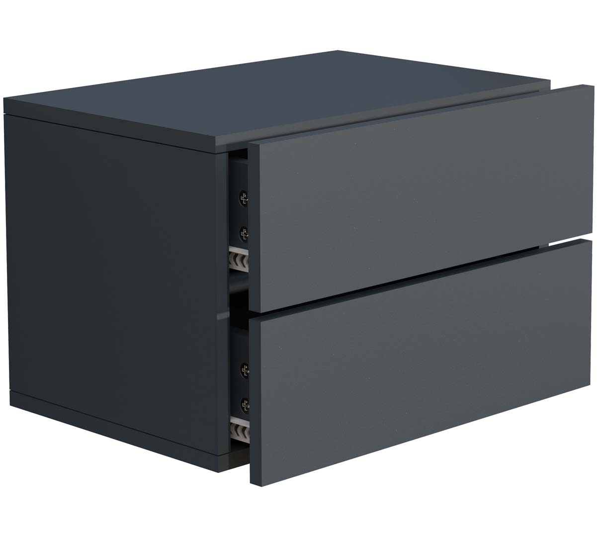 UsalL45 natbord væghængt 2 skuffer antracit