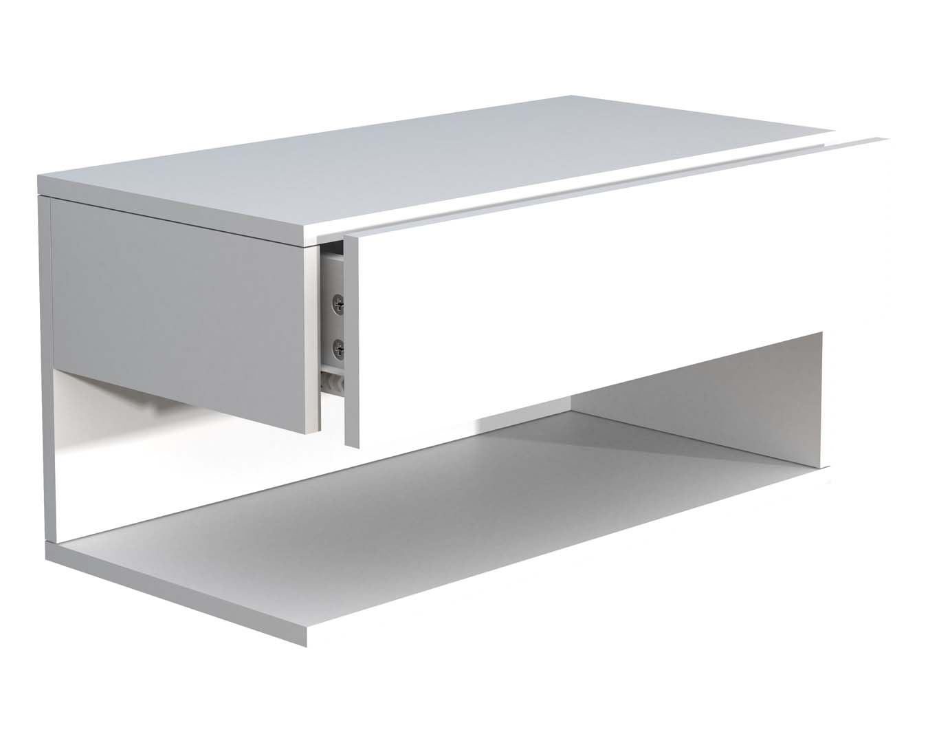 UsalXL60 natbord væghængt 1 skuffe 1 hylde hvid billede